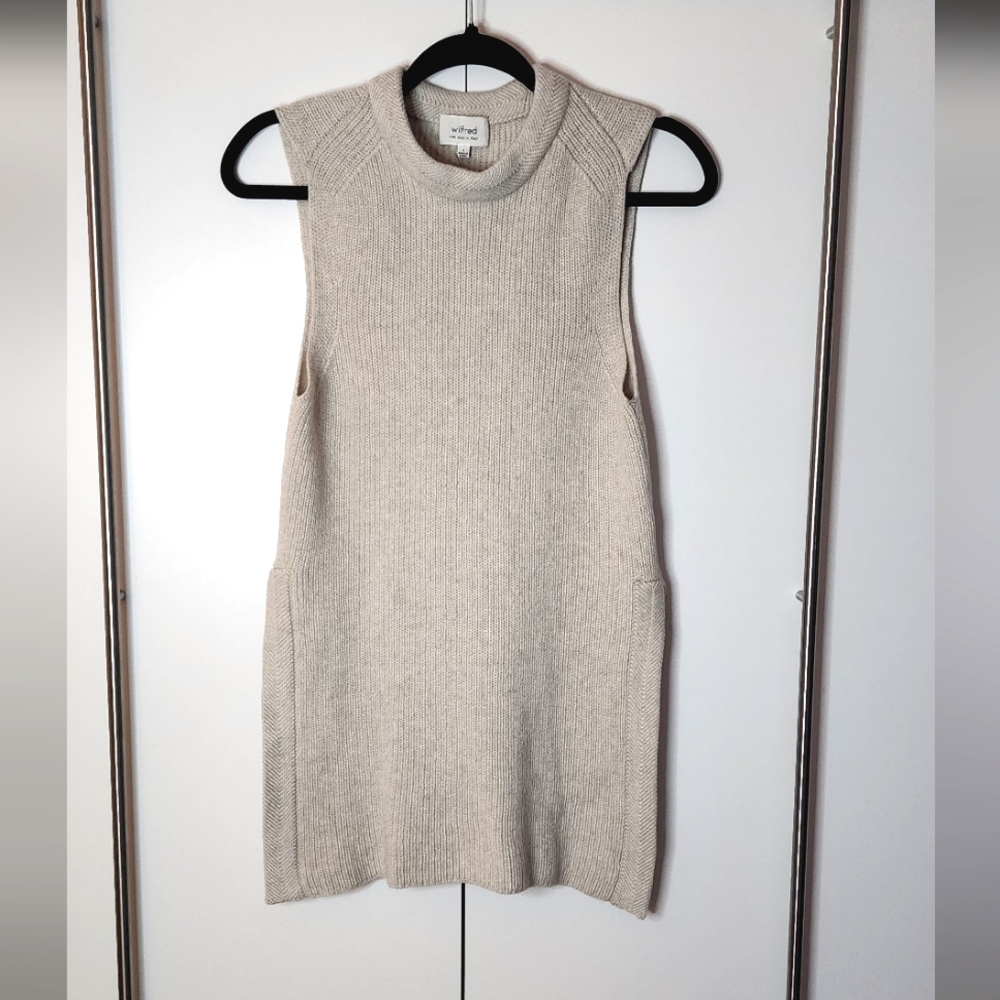 Wilfred Palmier wool tunic side split tank top sweater